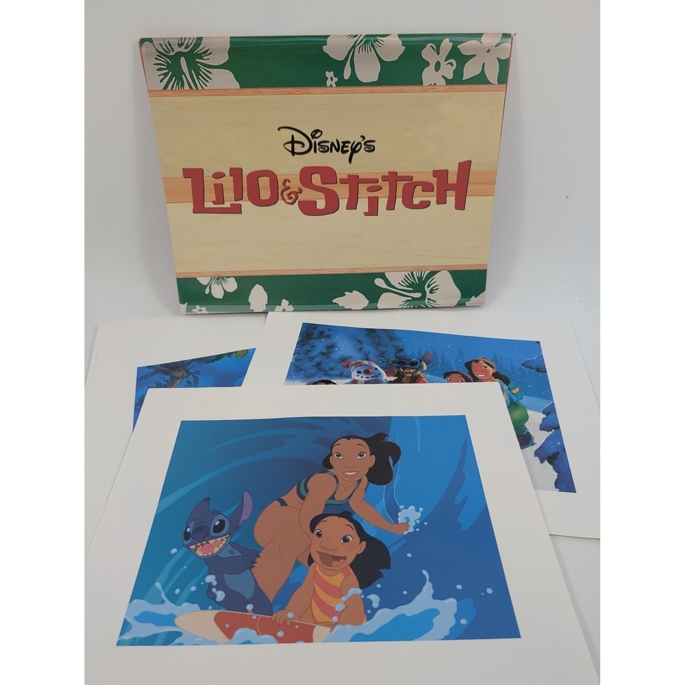 Disney Lilo and Stitch Exclusive 4 Piece Lithograph Portfolio Set Disney Store‎